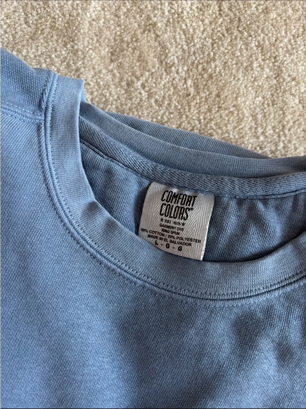 NWOT Comfort Colors Set of Two Crewneck Sweatshirts - Picture 2 of 3